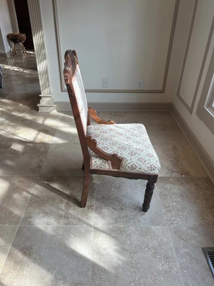 ANTIGUA SILLA Victoriana EASTLAKE Salón con Ruedas ¡Buena a Excelente! Foto 3 de 4