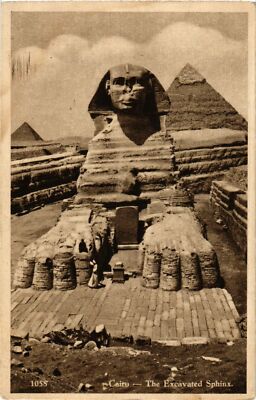 CPA Lehnert & Landrock 1058 Cairo - The Excavated Sphinx EGYPT (916599)