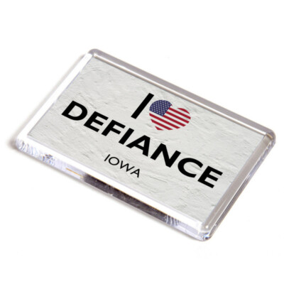 KÜHLSCHRANKMAGNET - I Love Defiance, Iowa - USA
