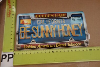 Alter Aufkleber Tabak Zigaretten Zigarren GOLDEN AMERICAN BLEND Golden Gate 82 B