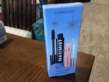 BAREMINERALS FESTIVE FINISHES FL SZ MASCARA MAXIMIST/LIP GLOSS NEW FREE SHIP!