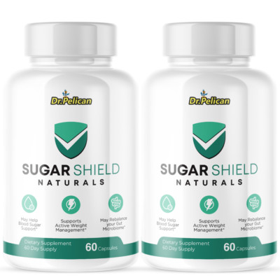 Sugar Shield Naturals- Blood Support- 2 Bottles- 120 Capsules