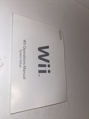 Nintendo Wii Operations Manual System Startup Instruction Booklet Manual  Only