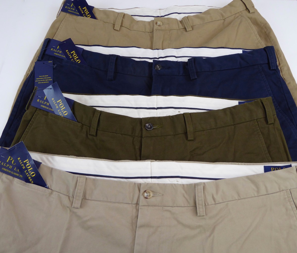 パンツ POLO CHINO 38x30 RALPH LAUREN Polo Ralph Lauren Classic Fit Flat-Front Stretch Chino Pants