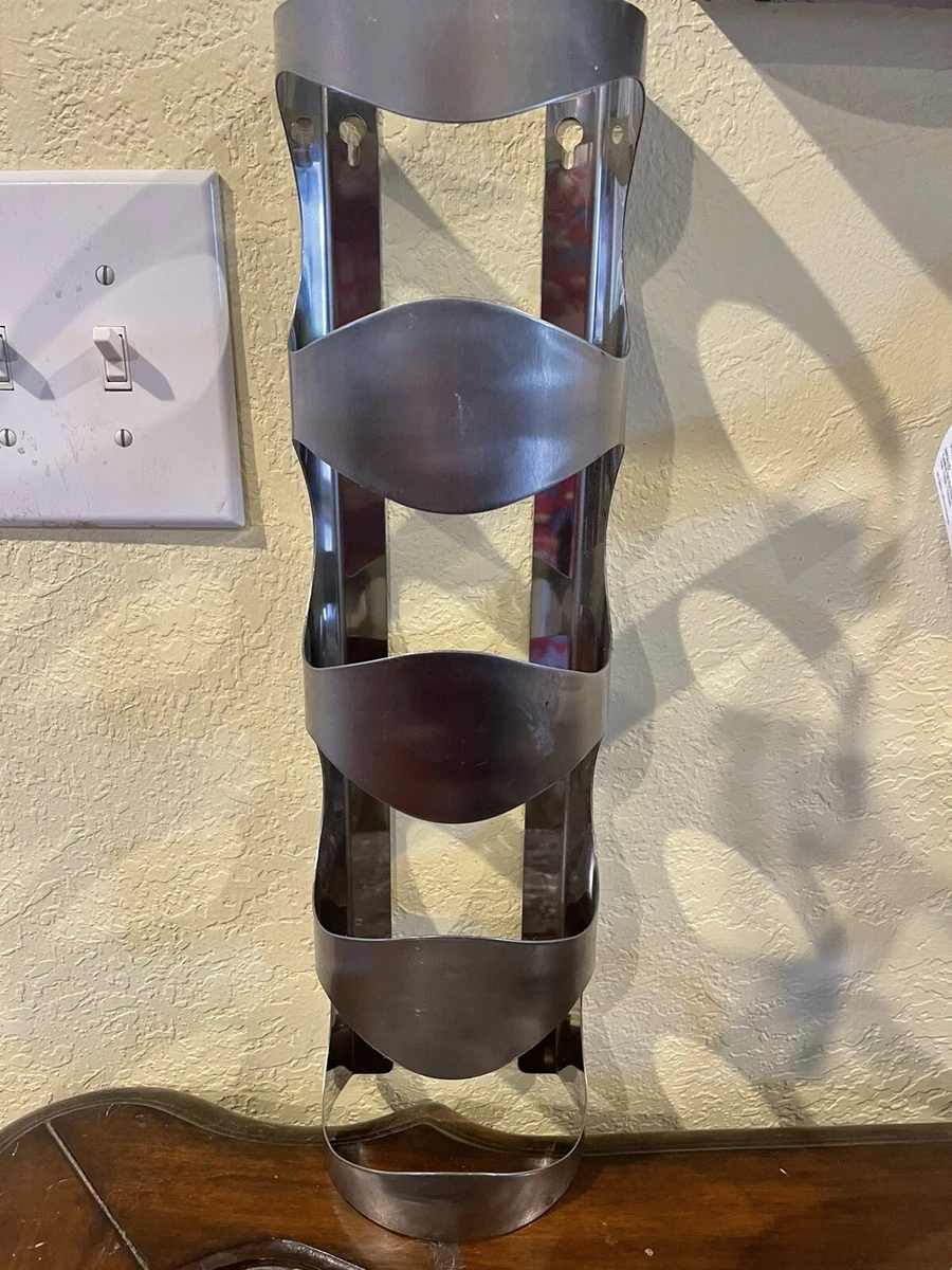 Ikea Wine Rack 4 Bottle Holder Silver Wall Mounted Modern