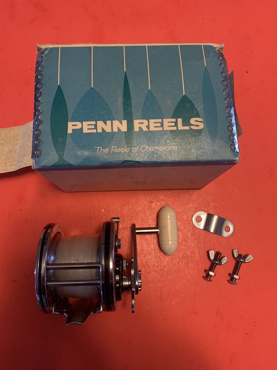 VINTAGE PENN SENATOR 110 1/0 FISHING REEL WITH THE ORIGINAL BLUE