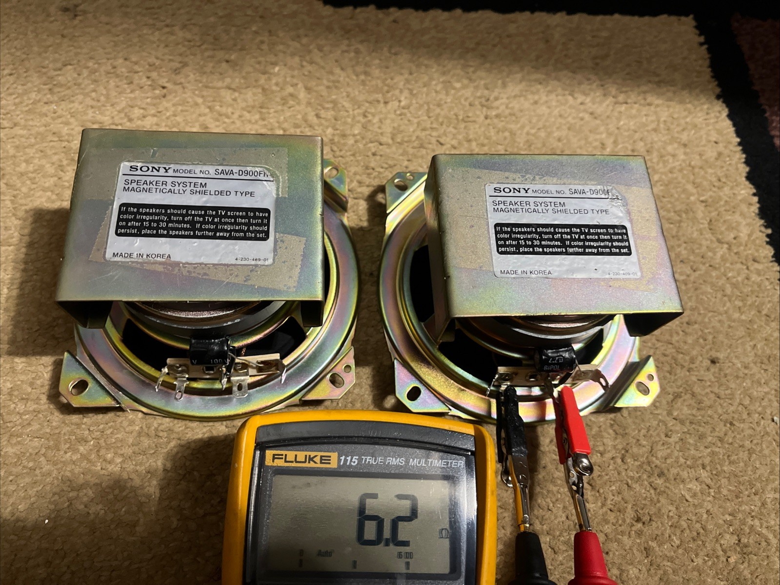 Pair Sony Sava -D900FR (1-529-671-11) Midrange Speakers