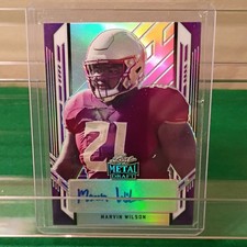 Leaf 2021 Metal Draft Autograph Marvin Wilson Football Insert #PA-MW1