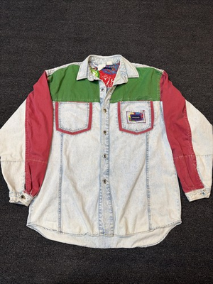 #ad Men#x27;s Vintage Major Damage Long Sleeve Button Up Shirt Size 4 $35.00