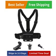 Adjustable Chest Mount Harness for Insta360 X5 X4 X3 X2 X ACE Pro ONE RS R GO 2