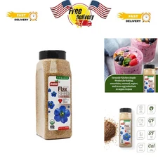 Organic Ground Flax Seed 16 oz - Nutrient-Rich Superfood for Baking & Smoothies
