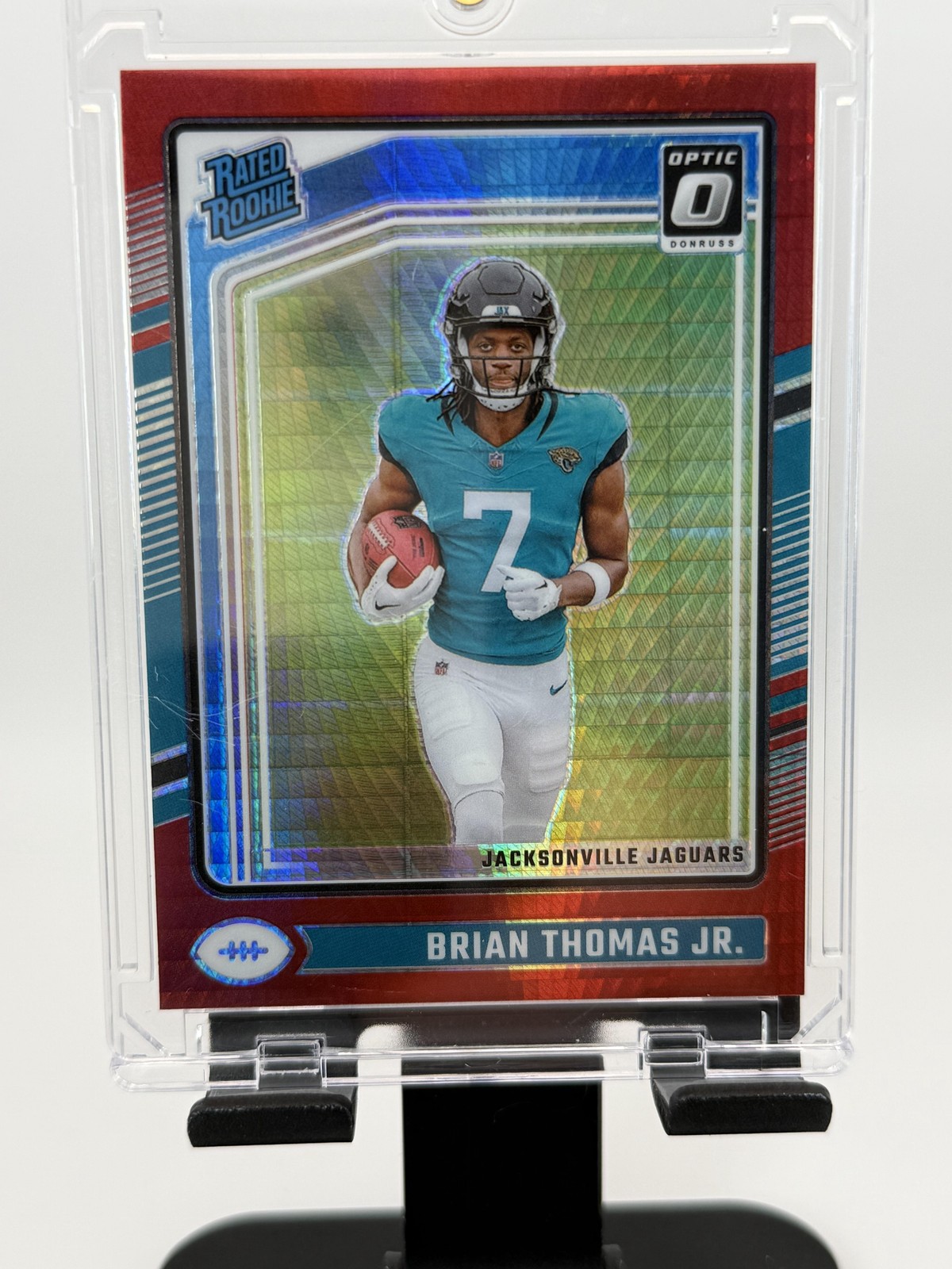 2024 Donruss Optic #214 Brian Thomas Jr. Red Hyper