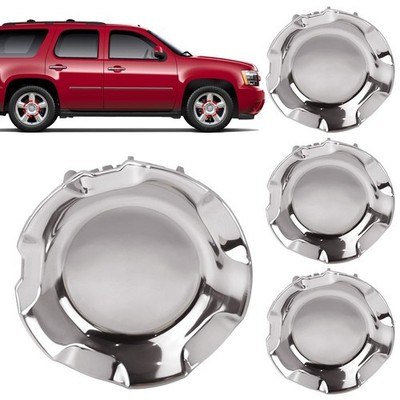 4PCS Polished Aluminum Wheel Center Hubcap Covers for 20'' Chevy Silverado Tahoe