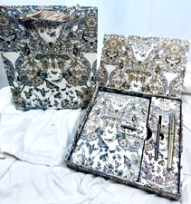 Dior Notebook & Pen Gift Set – Floral/Butterfly Print –Boxed with Gift Bag– New