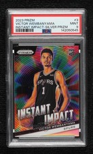 2023-24 Panini Prizm Instant Impact Silver Victor Wembanyama #3 PSA 9 MINT 0x3f