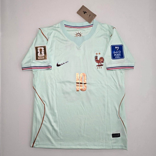 Nike France Kylian Mbappe #10 National Team Soccer Jersey Light Blue size M