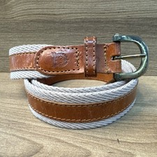 Men  s 36 Christian Dior Brown Leather Belt 90 Spain Vintage Designer Full Grain