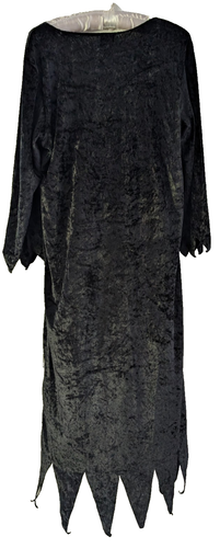 Vestito e cappello da strega donna, Halloween, nero e ragnatela, taglia unica - Foto 12 di 24
