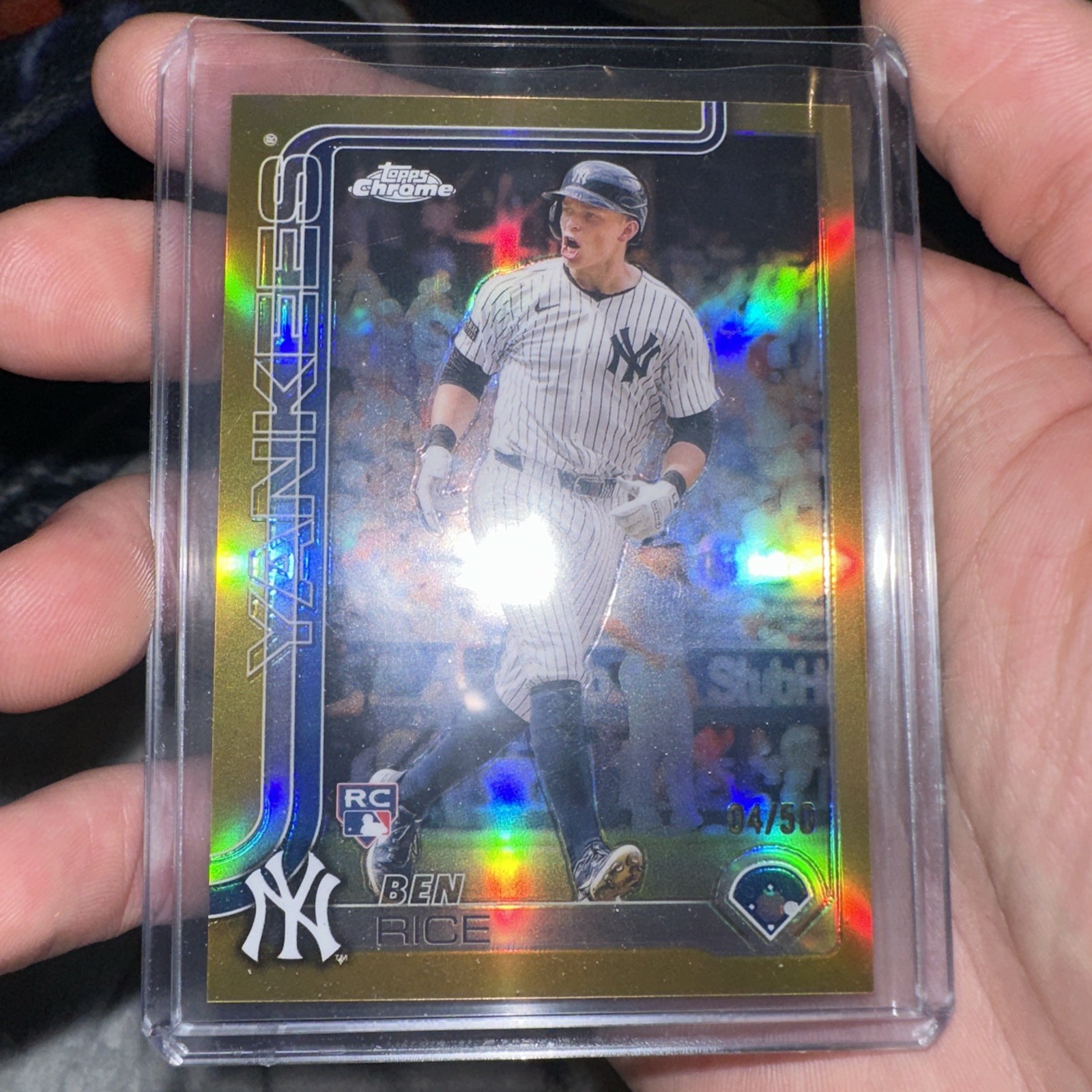 2025 Topps Chrome - Ben Rice #139 Gold Refractor /50 (RC)