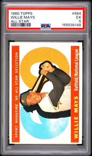 1960 TOPPS ALL STAR #564 WILLIE MAYS PSA 5