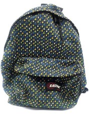 Zaino Eastpak originale modello retrò punti quadrati blu giallo verde ottimo