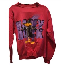 Vintage 1994 Daffy Duck Pink Crew Neck Sweatshirt Size Medium