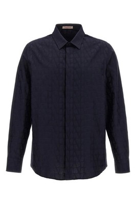 VALENTINO Toile Iconographe Blue Cotton Shirt New & Authentic | eBay
