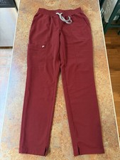 Fabletics Burgundy Scrub Pants Solid Medical Industry Unisex Size XS MPN 01047