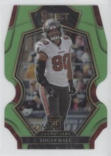 2022 Panini Select Premier Level Neon Green Prizm Die-Cut /299 Logan Hall 10lj