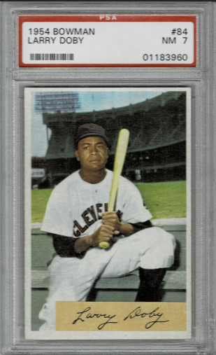 1954 Bowman Larry Doby #84 - Cleveland Indians - PSA 7