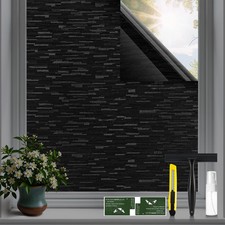 Blackout Window Privacy Film, Static Cling No Glue, 17.5 x 78.7 in