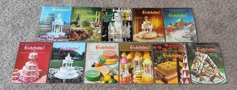 Vintage Lot 11 CELEBRATE! Cake & Food Decorating Magazine Issues WILTON 1973/74