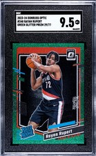 2023-24 Donruss Optic Rayan Rupert #248 Green Glitter Prizm SGC 9.5 /77 pop 1