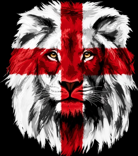 England Lion Football Lions Head Self Adhesive Sticker