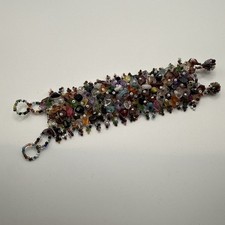 Colorful Boho Beaded Bracelet Wide Cuff Comfortable