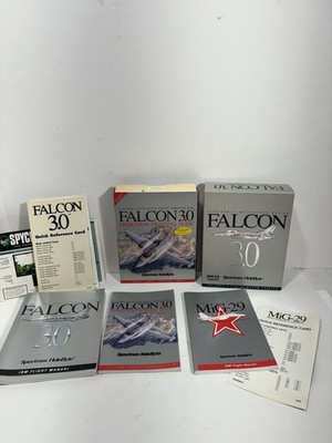 Lot Of Falcon 3.0 Complete Dos  SPECTRUM HOLOBYTE IBM Disks Manuals Mig29 Game