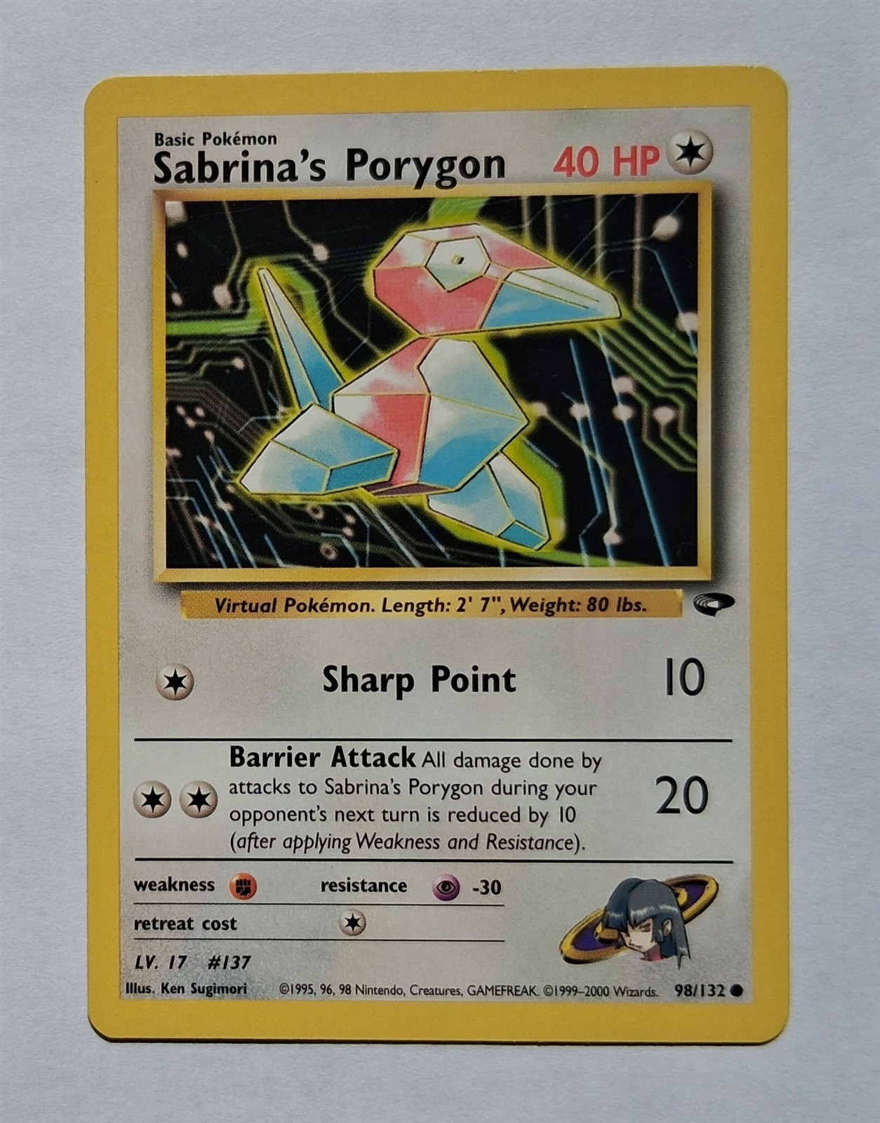 Pokemon - Sabrina's Porygon - Gym Challenge 98/132 - Common - LP