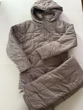 Lazy Patch Doona Suit Size 0 XS Extra Small Beige Brown Jacket Pants Set Warm