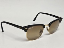 Ray Ban P Polarized Clubmaster Black Designer RB 3016 Sunglasses Made In Italy 