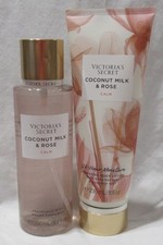 Victoria's Secret Fragrance Mist  Lotion Set Lot 2 COCONUT MILK  ROSE - CALM