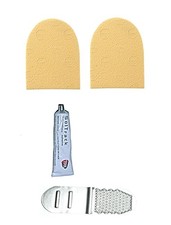Shoe Heel Repair KIT Ladies SAND EX Long Rubber Heels, Glue, Scraper