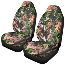 Car Seat Cover Anti-Slip Seat Cover for Front Seats Car Camo Hunting Forest