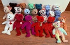 Lot of 20 TY Beanie Baby Bear Plush Stuffed Animal Vintage Praying Valentine NWT