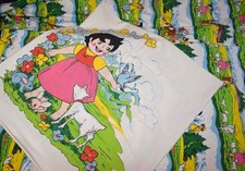 💥 2 tlg. Heidi Kinder-Bettwäsche  Taurusfilm 1978 Vintage