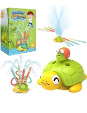 Water Sprinkler for Kids, Toddler Outdoor Toys, Backyard 3-in-1 Rotating Spray