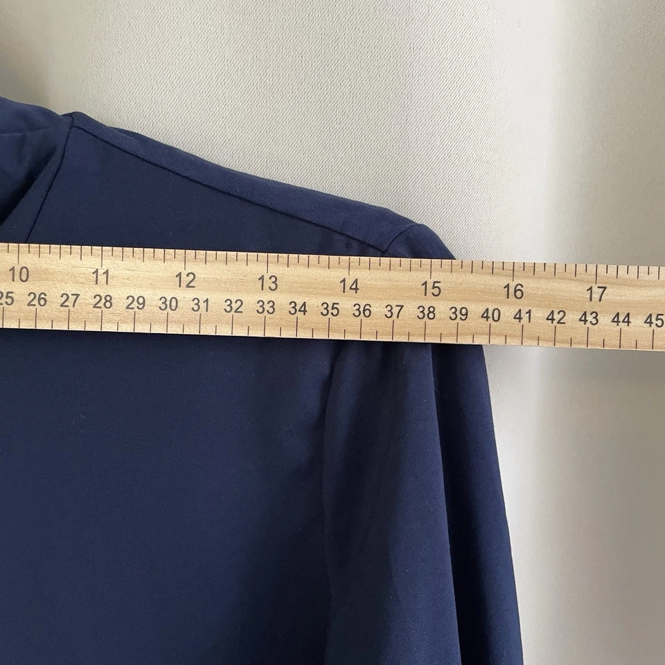 J McLaughlin Нора водолазка Sz маленький темно-синий легкий эластичной верхняя рубашка - Изображение 3 из 4