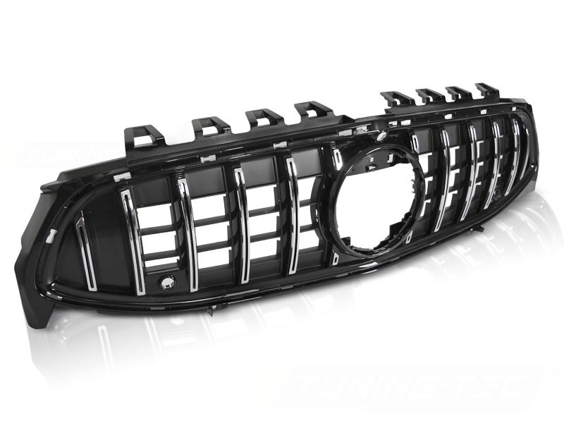Calandre chrome pour Mercedes CLA W118 19- remplacer grille avant abîmée look sport noir