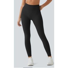 Halara Womens S 7/8 Seamless Flow High Waisted Butt Lifting Leggings Black New