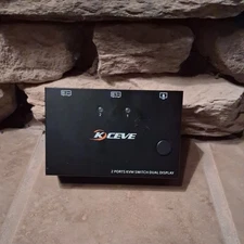 KCEVE HDMI USB 3.0 KVM Switch 2 Computer 2 Monitors Pre-owned Tested Free Ship