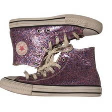 Converse Chuck Taylor All Star Glitter Sneakers High Top Womens sz 8 Youth sz 6